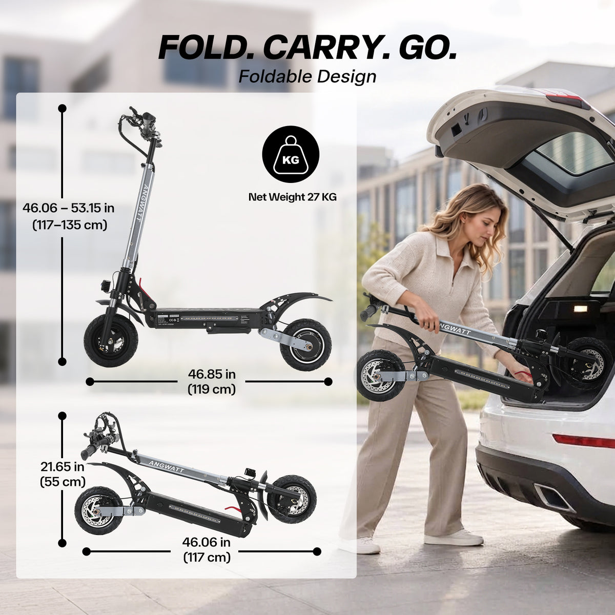ANGWATT F1 NEW 2026 Foldable Electric Scooter