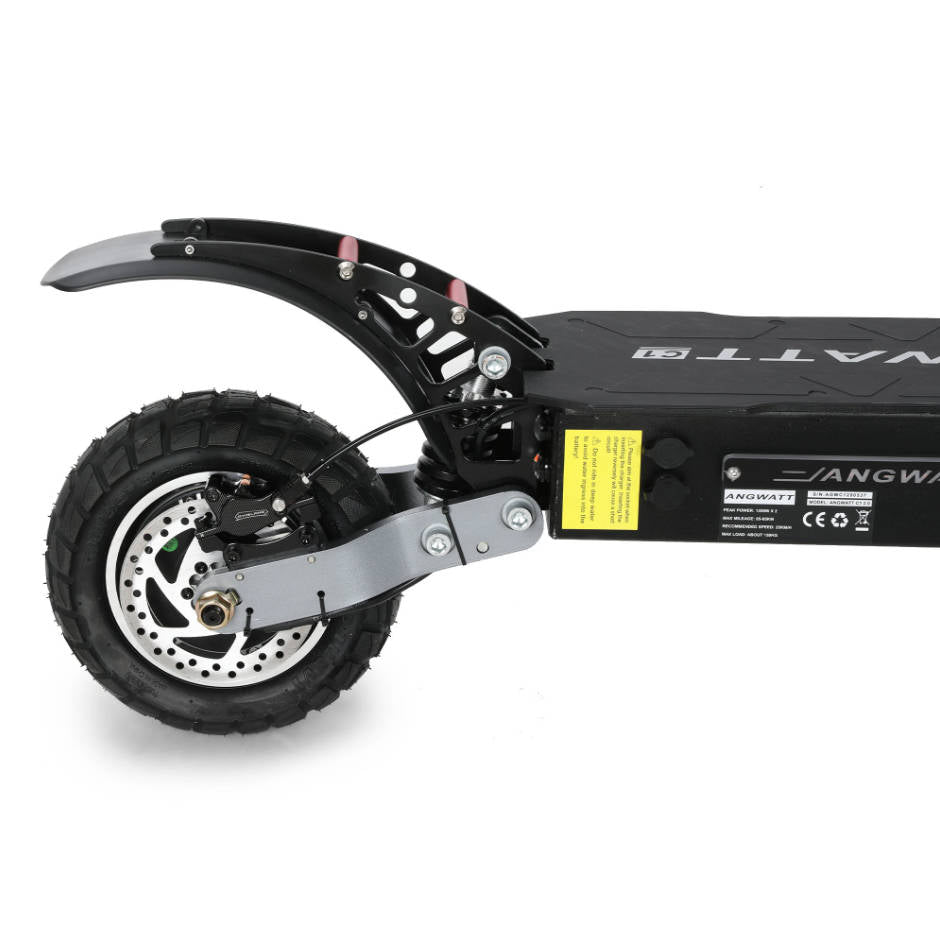 ANGWATT C1 2.0 Electric Scooter 52V 23.4Ah 2400W (2*1200W) Dual Motor 10 inch Tubeless Tires 65-85Km Max Mileage 150KG MAX Load